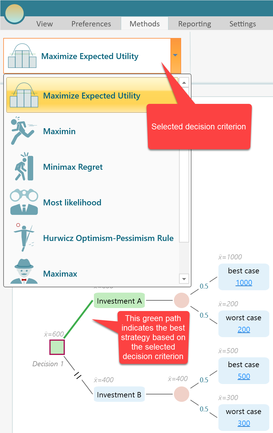 decision-criteria-in-the-decision-tree-maker-analyzer-soft